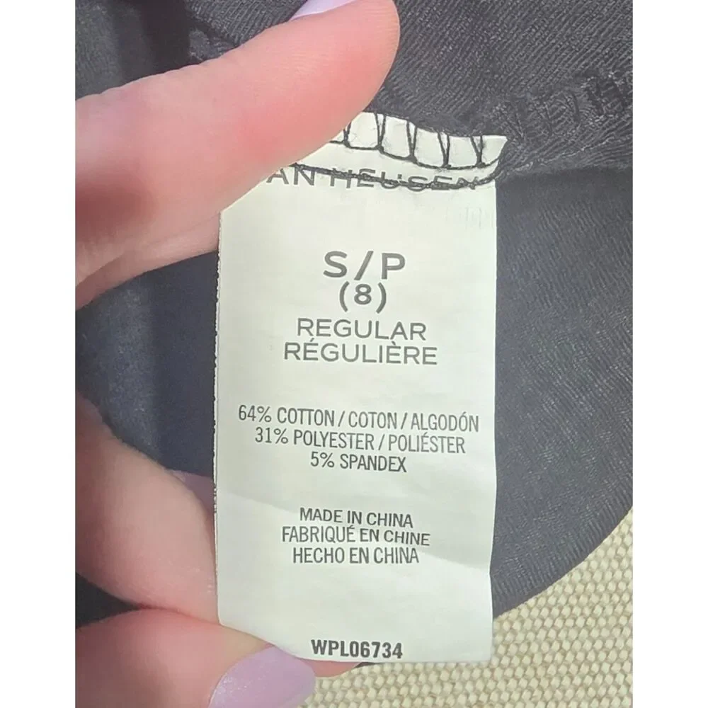 Van Heusen Boys Black Dress Shirt Size 8/Small Long Sleeve Textured Button Down